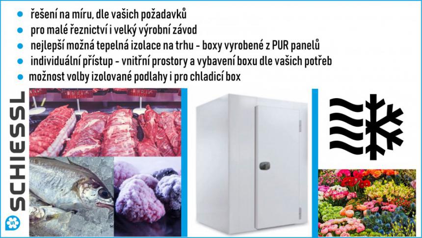 Chladírenské a mrazírenské boxy z PUR panelů pro nejlepší možnou tepelnou izolaci.